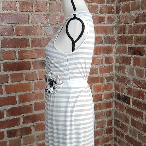 Anthropologie Little Yellow Button sleeveless striped dress Small - Picture 3 of 9